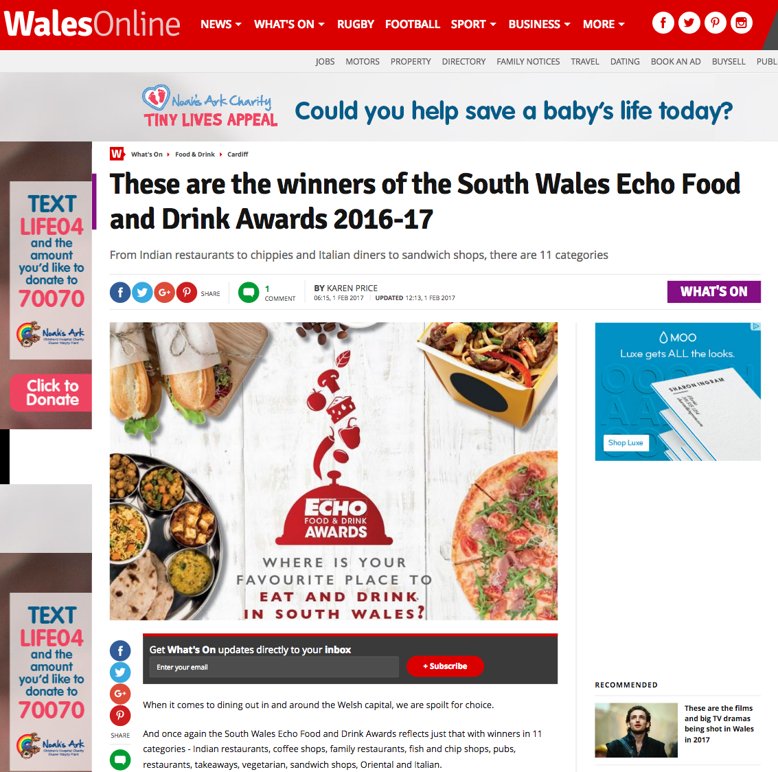 These are the winners of the South Wales Echo Food and Drink Awards 2016 17 Wales Online