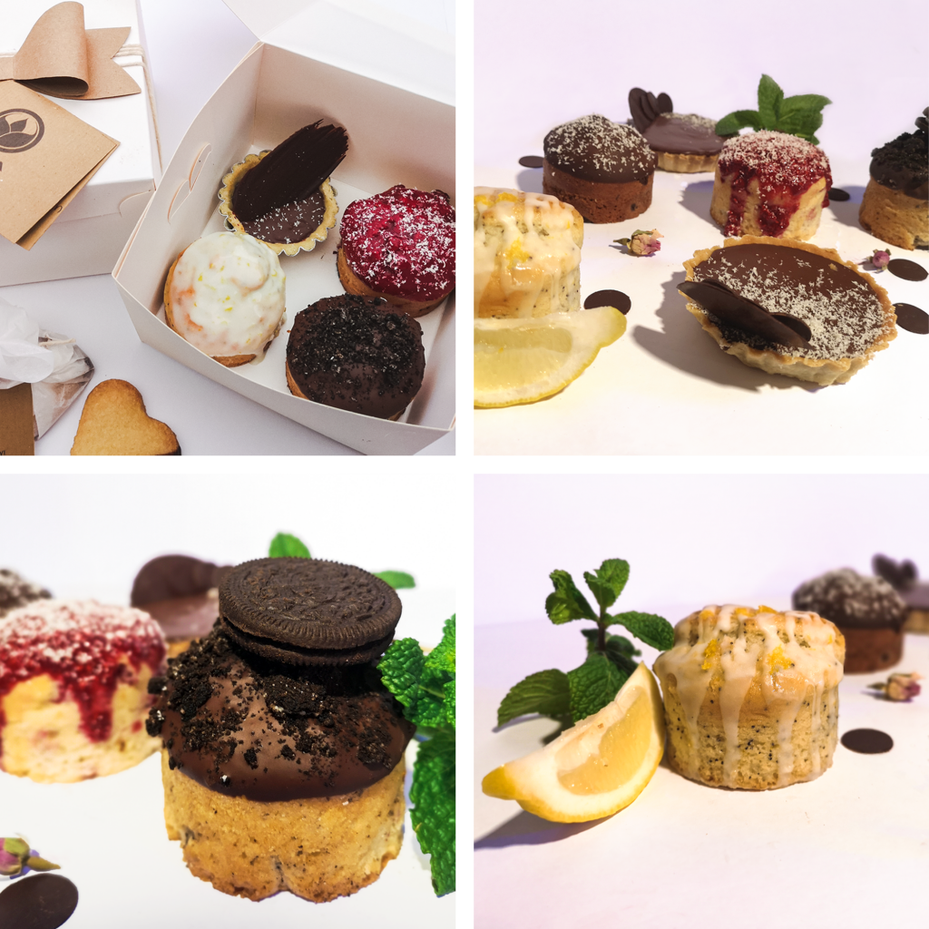 A selection of muffins and tarts